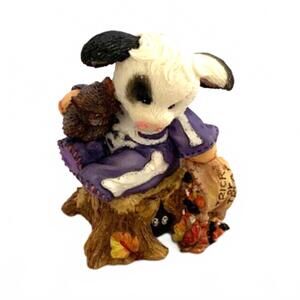 Vintage Mary's Moos "Who-o-o Are Moo-o-o?" Cow Halloween Figurine